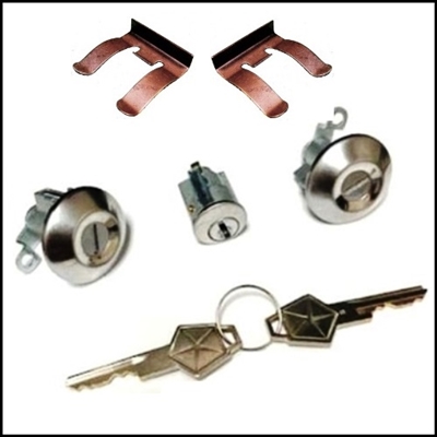 PN 2161192 matched set of door lock cylinders & ignition switch