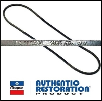 Mopar Script OE-style fan, alternator, air conditioning, power steering V-belts with ...
